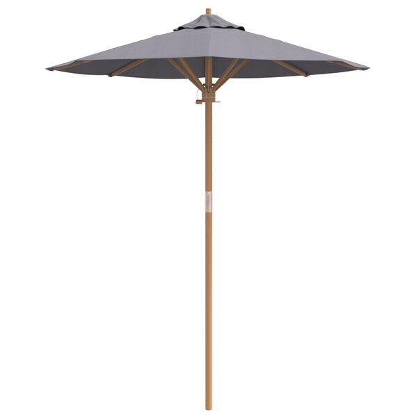 vidaXL Dārza parasols Tumši pelēka 180 x 180 x 230 cm Bambuss