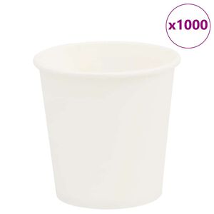 vidaXL papīra kafijas krūzes 1000 gab. 4 unces 100 ml Baltas