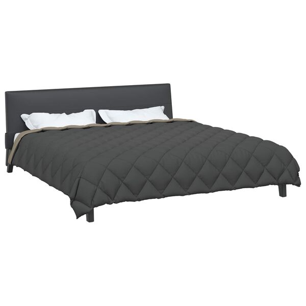 vidaXL Ziemas gultas sega Gai&scaron;i pelēks un antracīts 240 x 200 cm