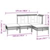 vidaXL 8-daļīgs dārza atpūtas mēbeļu komplekts ar matračiem, pelēks PE