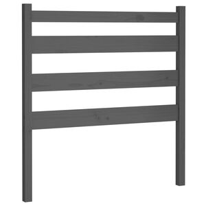 vidaXL gultas galvgalis, pelēks, 96x4x100 cm, priedes masīvkoks