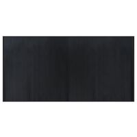 vidaXL paklājs, taisnstūra forma, melns, 100x200 cm, bambuss
