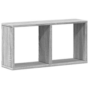 vidaXL sienas skapītis, 60x16x30 cm, pelēka koka, inženierijas koks