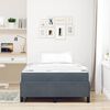 vidaXL Gultas rāmis ar matraci Tum&scaron;i pelēks 120 x 190 cm audums