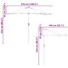 vidaXL Dārza parasols Smil&scaron;u 294 x 150 x 223 cm Poliesters un tērauds