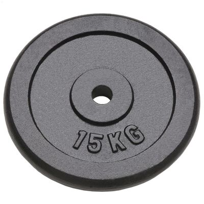 vidaXL svara diski, 2 gab., 2x15 kg, čuguns
