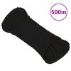 vidaXL darba virve, melna, 3 mm, 500 m, poliesters