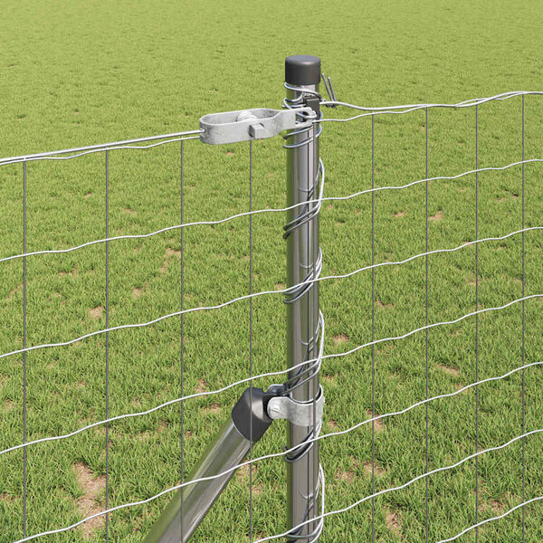 vidaXL Žogs ar stabu Sudraba 1,4 x 10 m Tērauds un PVC