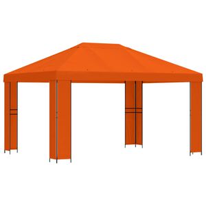 vidaXL Nojume 4 &times; 3 m Oranža Poliesters un tērauds 190 gsm