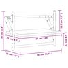vidaXL sienas plaukti ar stieņiem, 2 gab., ozolkoka krāsa, 40x25x30 cm