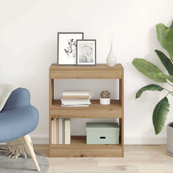 vidaXL Grāmatplaukts Artisānā ozols 60 x 30 x 72 cm Inženierijas koks