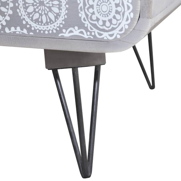 vidaXL kumode ar 3 atvilktnēm, pelēka