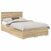 vidaXL Gultas rāmis Sonoma ozols 120 x 200 cm Inženierijas koks