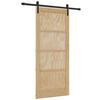 vidaXL Slīdo&scaron;ās durvis Dabiska 86 x 198,5 cm Priedes masīvkoks