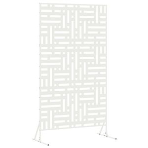 vidaXL Privātuma ekrāns 100 x 50 x 180 cm Tērauds Balts