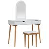 vidaXL Tualetes galda komplekts FAUSKE 3 gab. Balts 100 x 50 x 143 cm