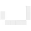vidaXL TV skapī&scaron;u komplekts 4 pcs Augsta spīduma baltā krāsa