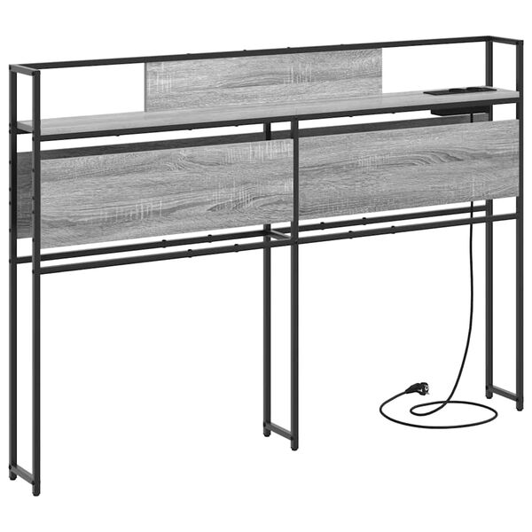 vidaXL Uzglabā&scaron;anas galvas balsts Pelēka Sonomas ozola 135 cm