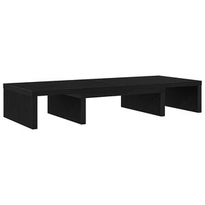 vidaXL monitora statīvs, regulējams, melns ozols, 60x24x10,5 cm, inženierkoks