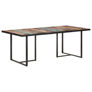 vidaXL virtuves galds, 200 cm, pārstrādāts masīvkoks