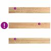 vidaXL palodzes 2 gb., neapstrādāts, 140x20x2 cm, ozola masīvkoks