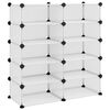 vidaXL apavu plaukts, caurspīdīgs, 84x32x88,5 cm, plastmasa
