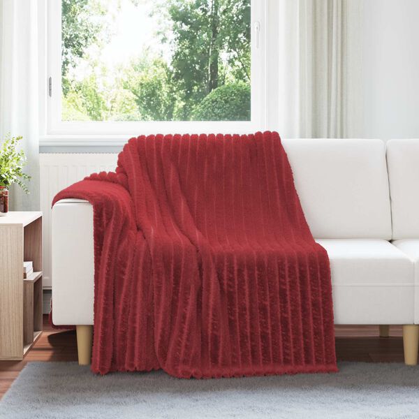 vidaXL Pleds Bordo sarkans 200 x 150 cm Flīss