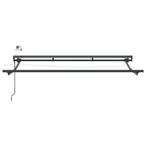 vidaXL Elektriskais markīzes rāmis ar LED Antracīts 2,5 x 2 m