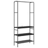 vidaXL Apģērba statīvs Melns ozolkoks 77 x 30 x 171 cm