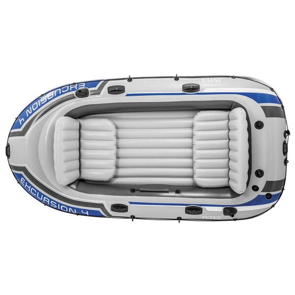 Intex piepū&scaron;amā laiva Excursion 4 ar motoru un kron&scaron;teinu
