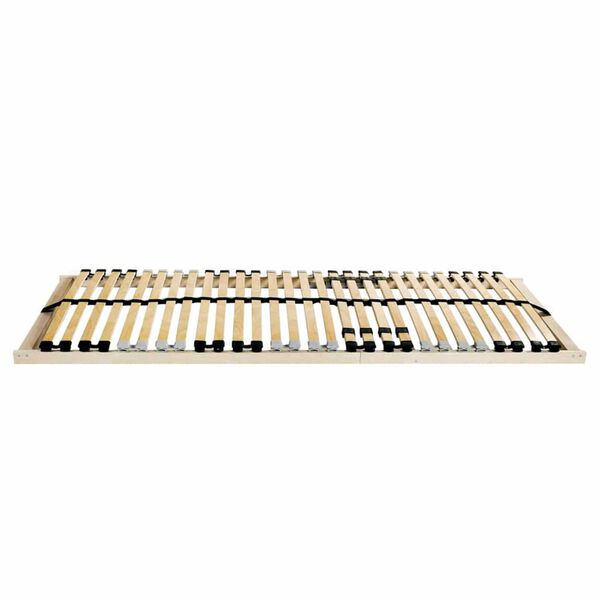 vidaXL Lamelu gultas pamatne Brūna 80 x 190 cm Cietais gobu koks