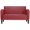 vidaXL Loveseat dīvāns, vīnsarkans, 110 cm, mākslīgā āda