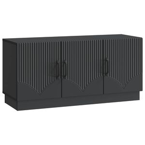 vidaXL Televizora skapī&scaron;a Melns 99 x 34,5 x 47 cm Inženierijas koks