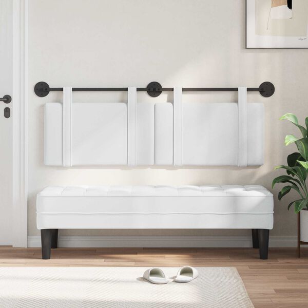 vidaXL Karājo&scaron;s galvgalis Vienkrāsains Balts 130 x 55 x 5 cm audums
