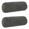 vidaXL Spilvenu pārvalks 2 pcs HEERLEN Tum&scaron;i pelēka &Oslash; 15 x 40 cm Samts