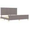 vidaXL Gultas rāmis ar galvas klāju Pelēkbrūna 200 x 200 cm audums