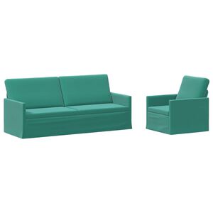 vidaXL Dīvānu komplekts 2 pcs Tirkīzzila Samts