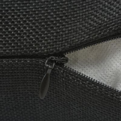 vidaXL spilvenu pārvalki, 4 gab., 40x40 cm, linam līdzīgs melns audums