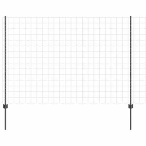 vidaXL Eiropas žogs ar stabu 10 x 1,6 m PVC pārklāts tērauds Pelēka