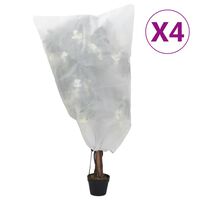 vidaXL augu pārsegi ar aukliņu, 4 gab., 70 g/m², 0,8x0,8 m