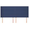 vidaXL galvgalis ar malām, 163x16x118/128 cm, zils audums