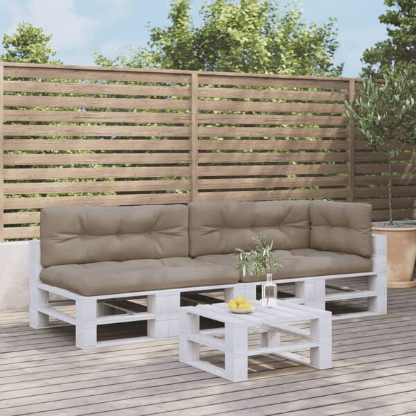 vidaXL pale&scaron;u spilveni, 5 gab., audums, pelēkbrūns