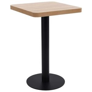 vidaXL bistro galds, gai&scaron;i brūns, 50x50 cm, MDF