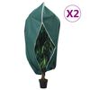 vidaXL augu pārsegi ar rāvējslēdzēju, 2 gab., 70 g/m&sup2;, flīss, 2,36x2 m