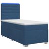 vidaXL Kontinentālā gulta ar matraci Zila 90 x 200 cm Audums