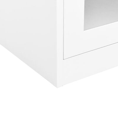 vidaXL biroja skapis, 90x40x105 cm, balts, tērauds