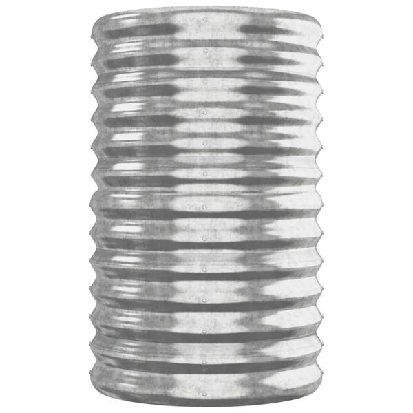 vidaXL augstā puķu kaste, 260x40x68 cm, cinkots tērauds, sudrabaina