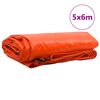vidaXL Tarps 650g / m&sup2; Oranža 5 x 6 m Audekls ar PVC pārklājumu