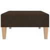 vidaXL divvietīga dīvāngulta ar kājsoliņu, tum&scaron;i brūns audums