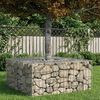 vidaXL Gabions pacelta gulta Sudraba 100 x 100 x 40 cm Cinkots tērauds